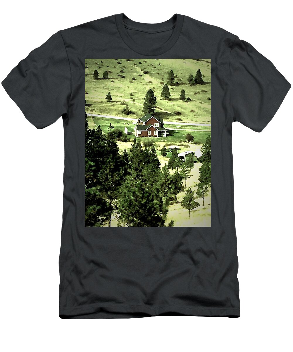 House In The Forest T-Shirt featuring the photograph House In The Forest by Sage Photography