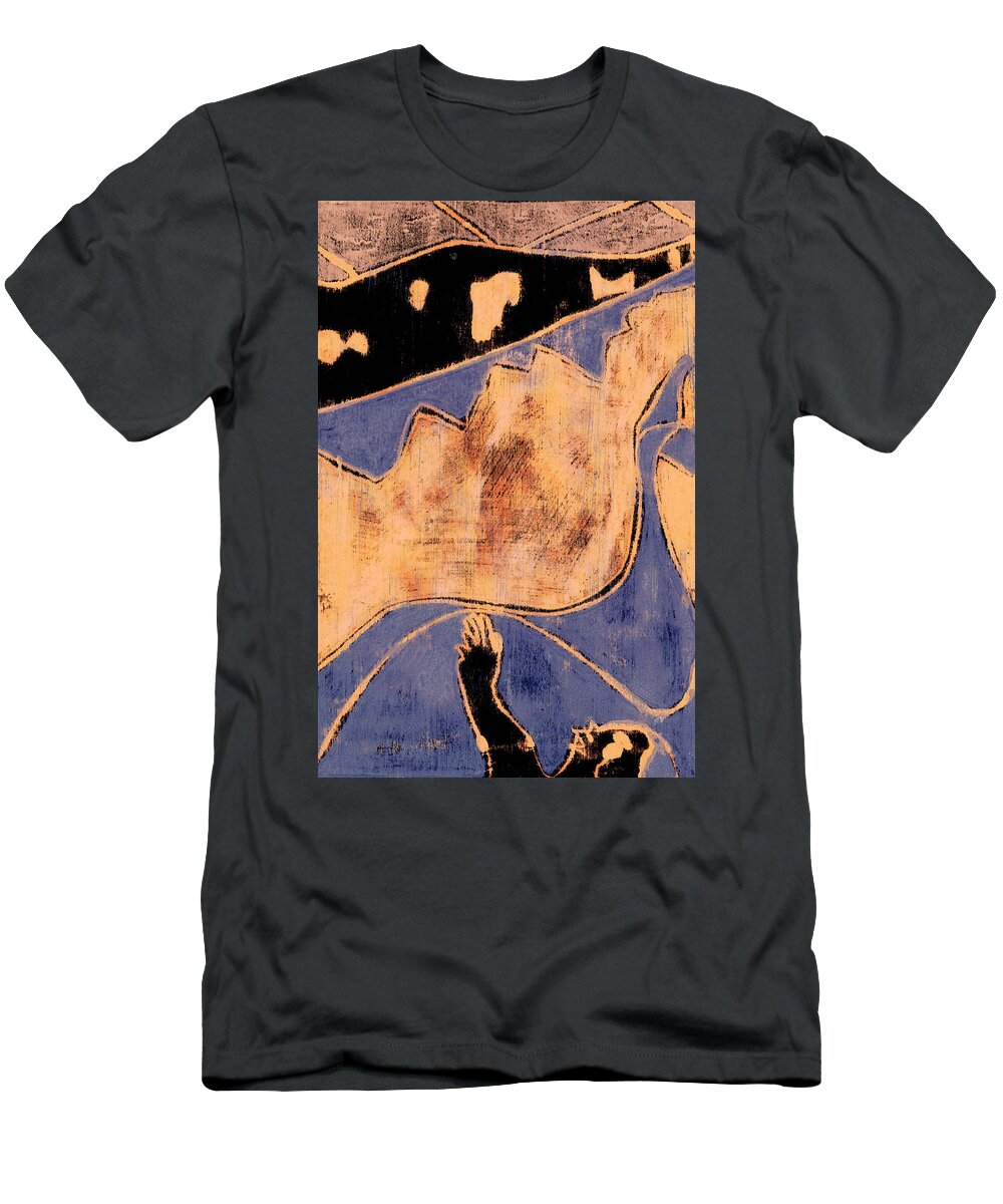 Whale T-Shirt featuring the digital art How the Whale Got His Throat 462 by Edgeworth Johnstone