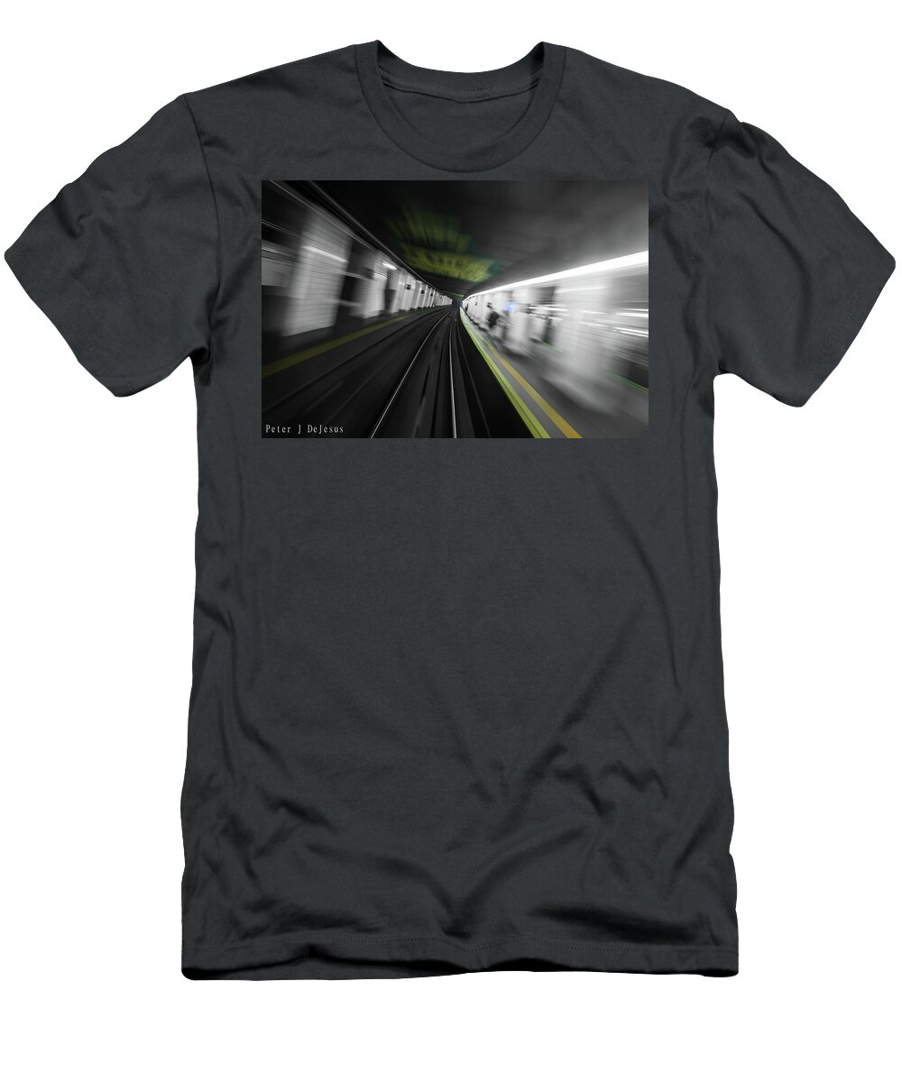 New York City T-Shirt featuring the photograph Hoyt Street Departure by Peter J DeJesus