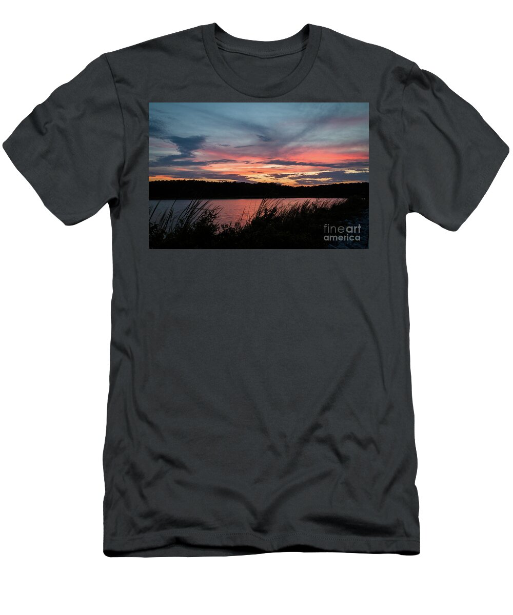 Photograph T-Shirt featuring the photograph Huntington Sunset by Kathy Strauss