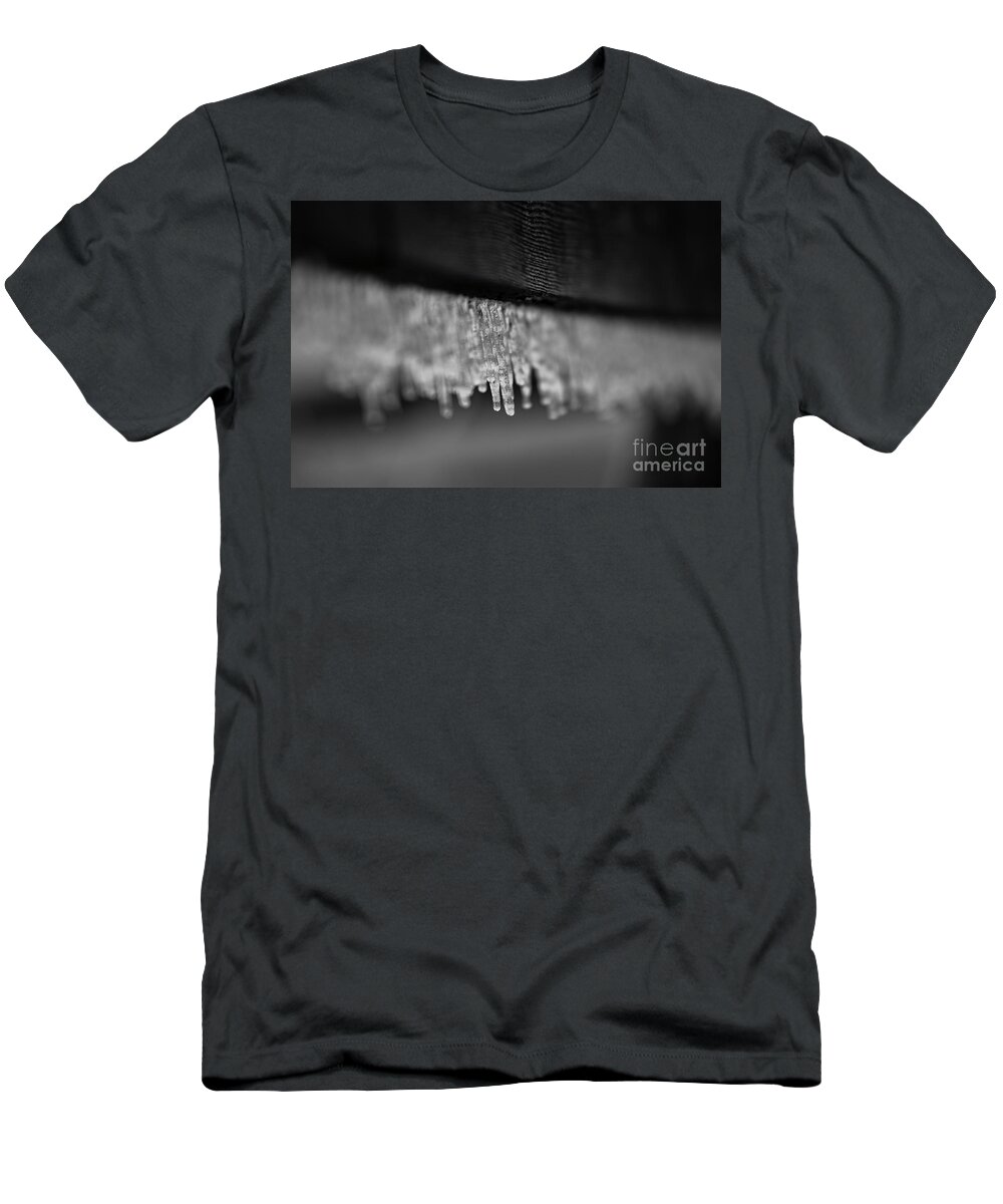 Icicles T-Shirt featuring the photograph Icy Fence by JT Lewis