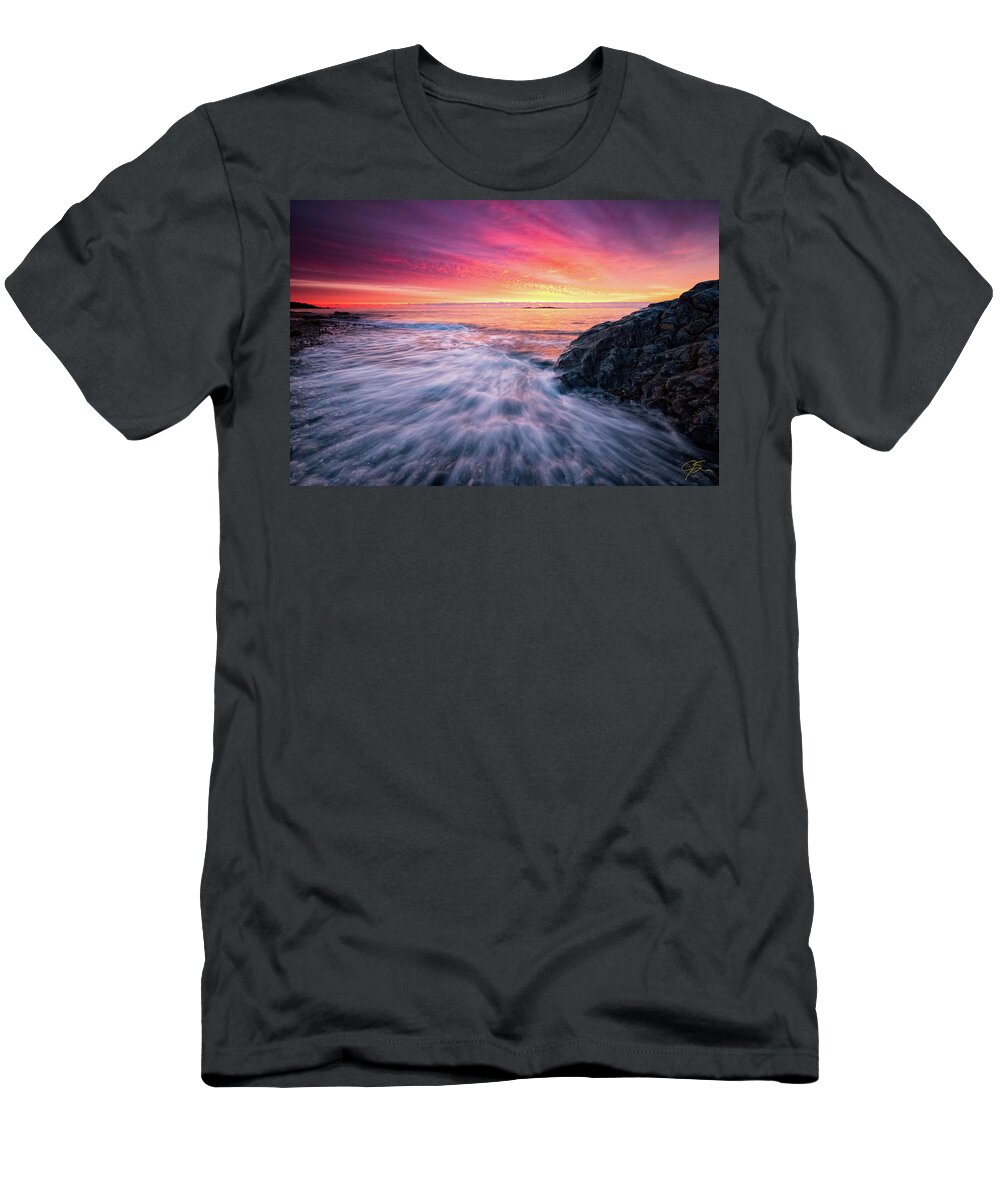 Sunrise T-Shirt featuring the photograph In The Beginning There Was Light by Jeff Sinon