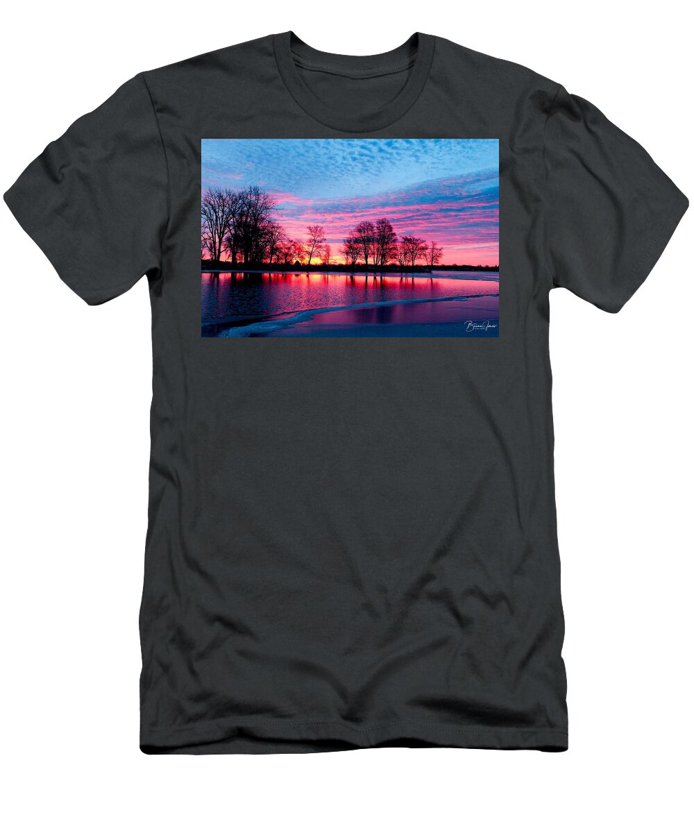  T-Shirt featuring the photograph Indian Lake Sunrise by Brian Jones