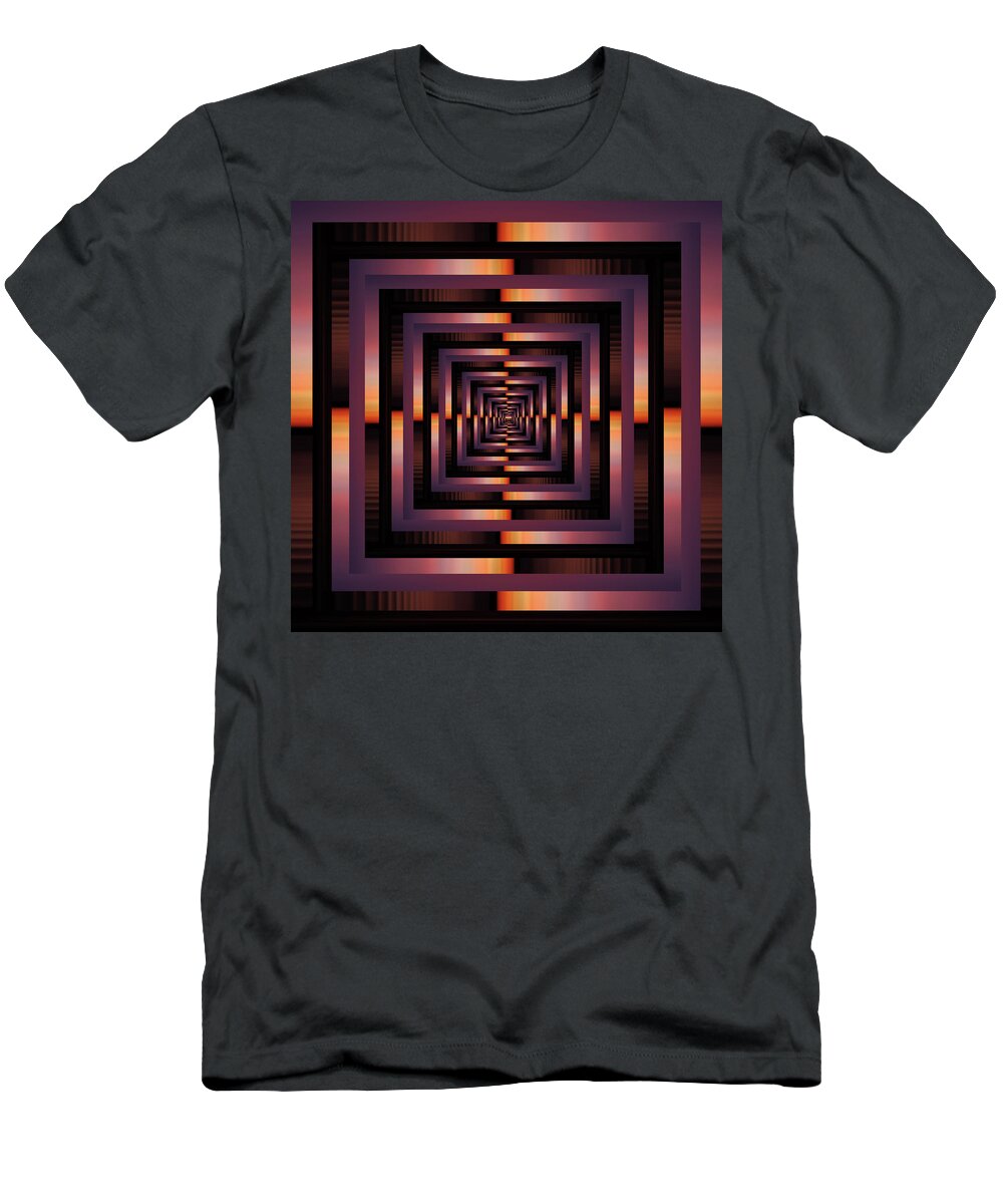 View T-Shirt featuring the digital art Infinity Tunnel Sunset by Pelo Blanco Photo