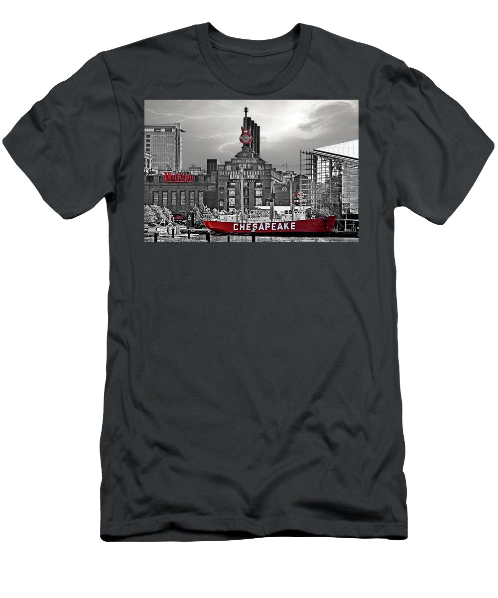 Baltimore T-Shirt featuring the photograph Inner Harbor by DJ Florek