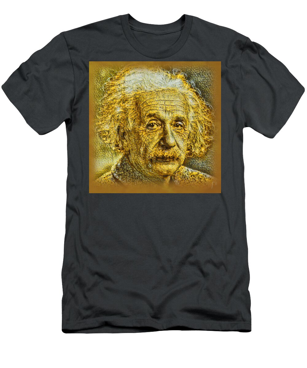 Einstein T-Shirt featuring the digital art Inspired by Einstein #1 by Sensory Art House