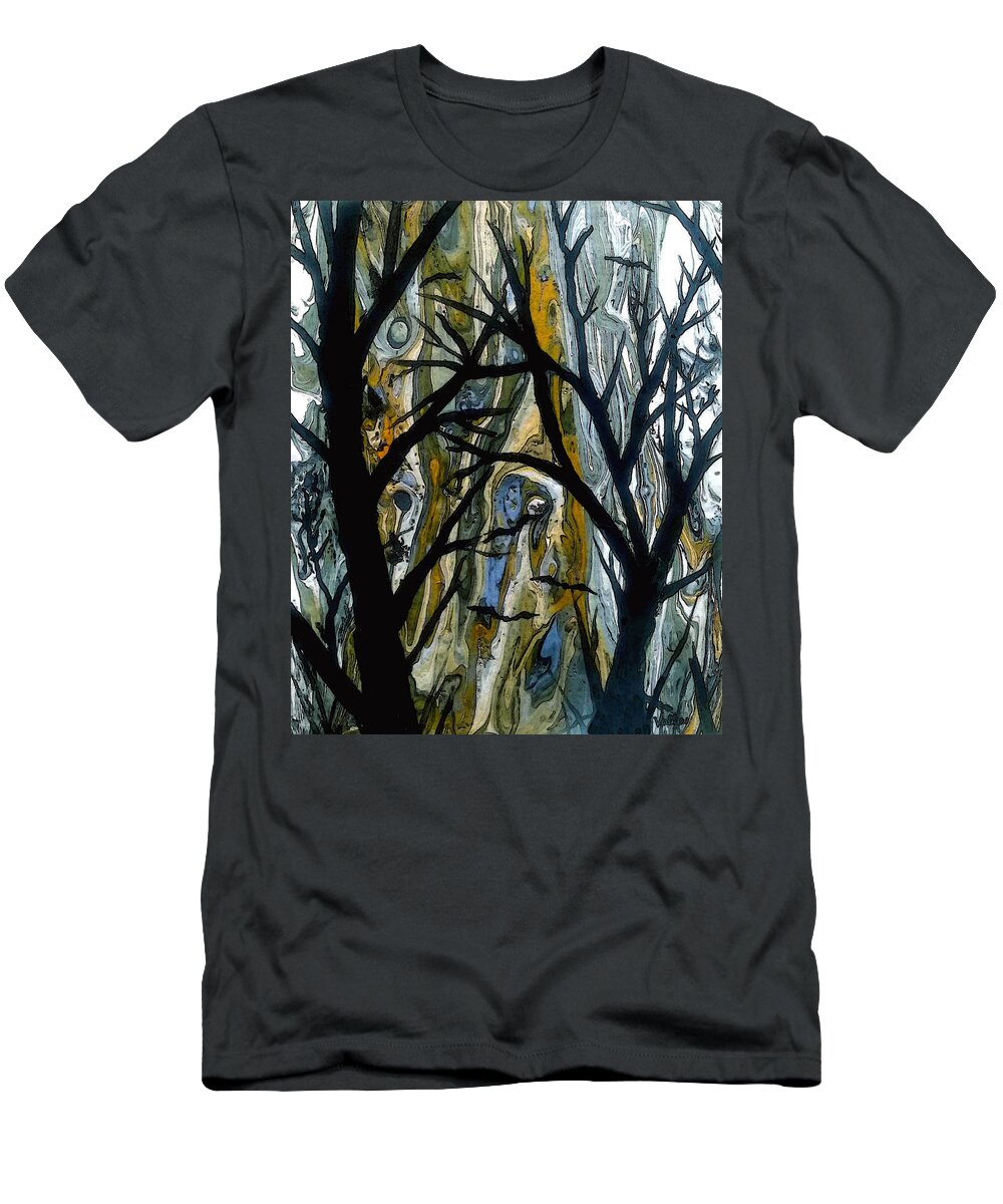 Forest T-Shirt featuring the painting Into the Forest by Vallee Johnson