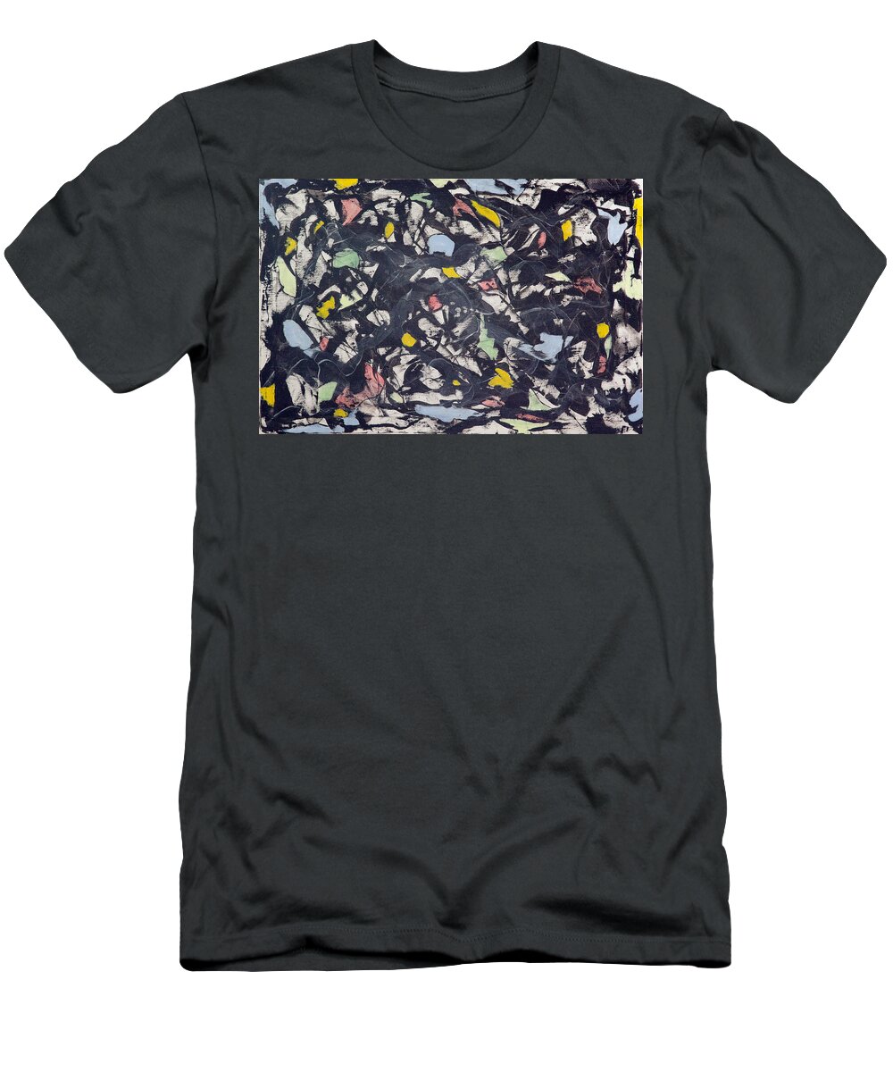 Iota 1 T-Shirt featuring the painting Iota #1 Abstract by Sensory Art House