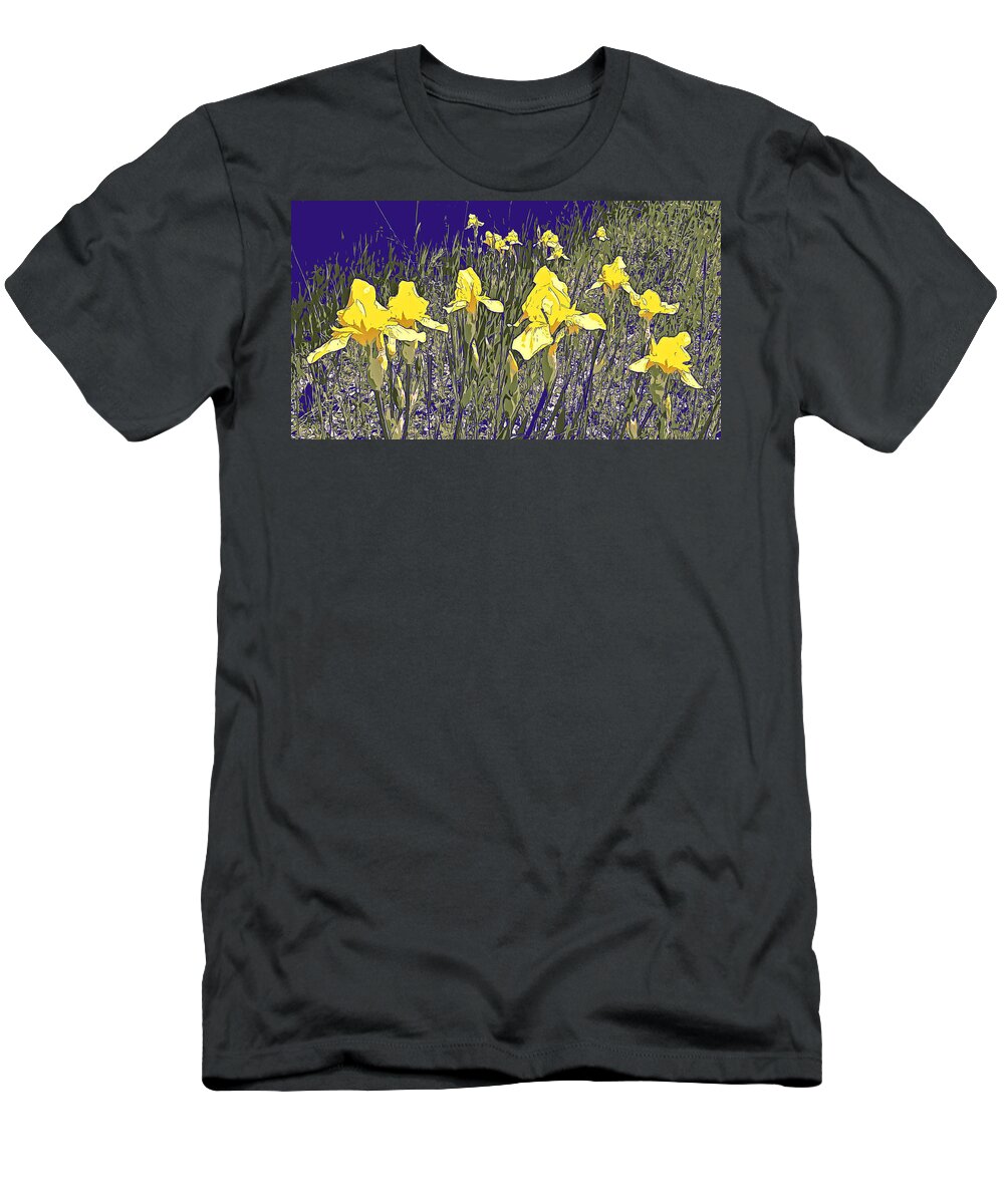 Iris T-Shirt featuring the photograph Irises by Robert Bissett