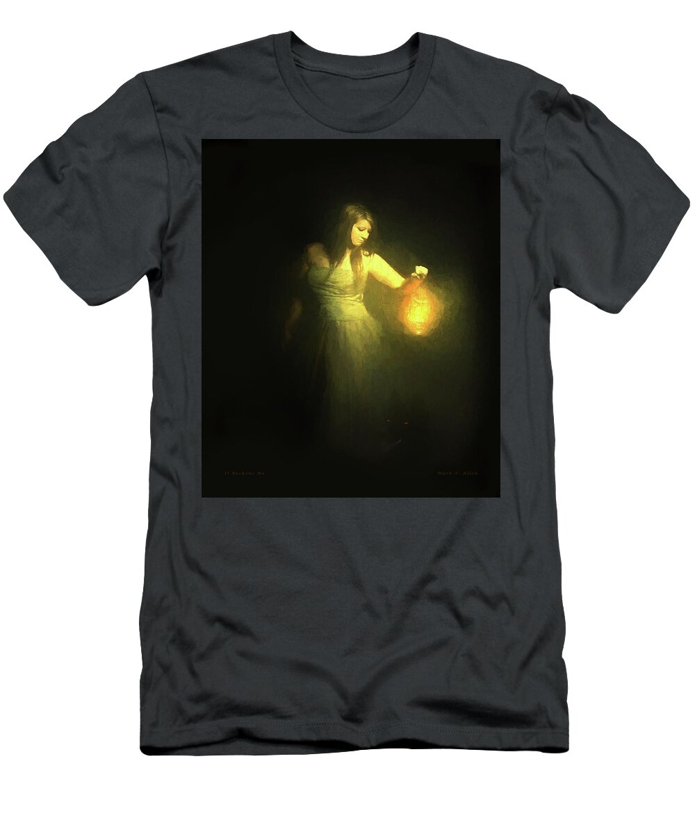 Maiden T-Shirt featuring the digital art It Beckons Me by Mark Allen