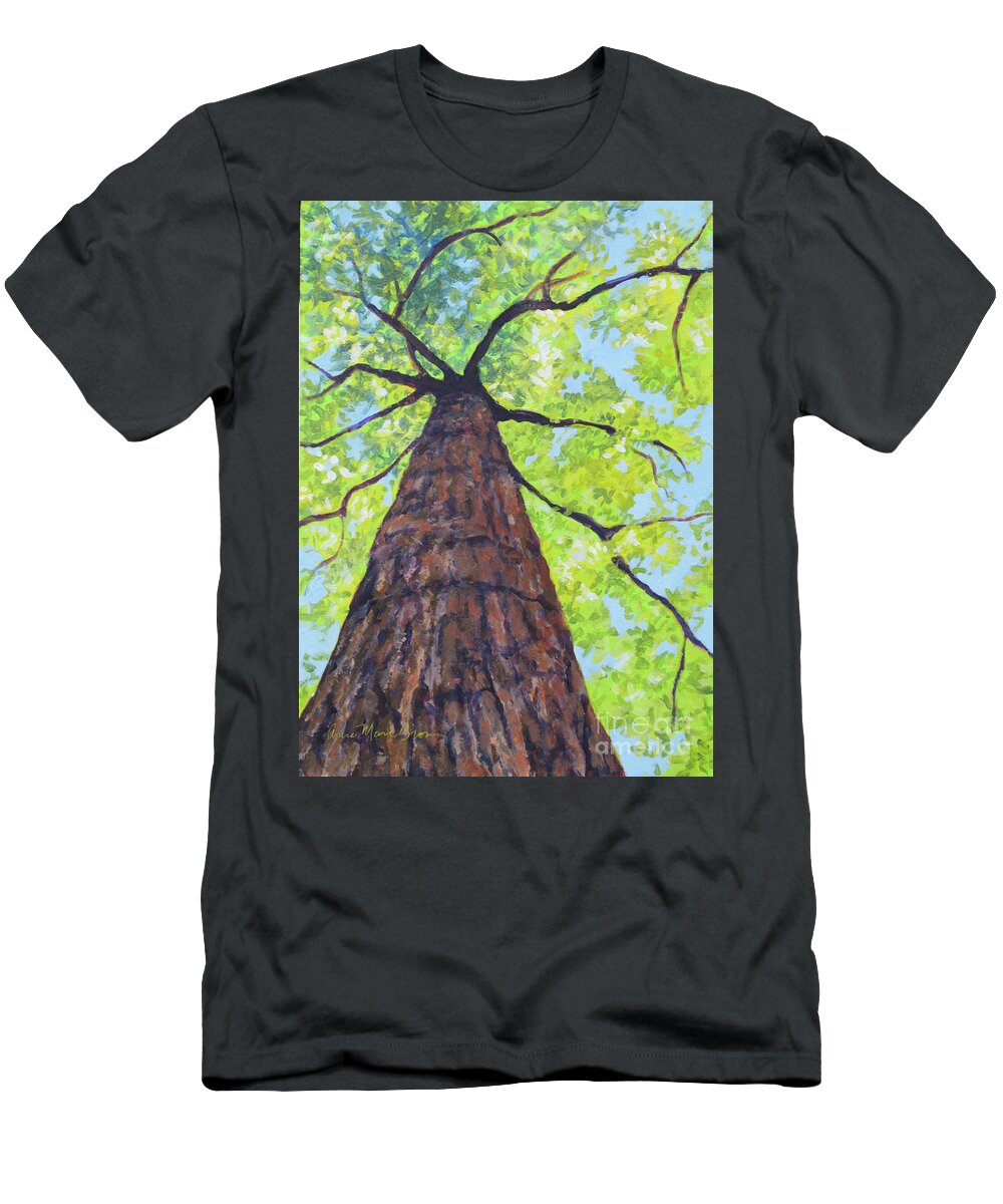Tree T-Shirt featuring the painting Joyce Kilmer Tree by Anne Marie Brown