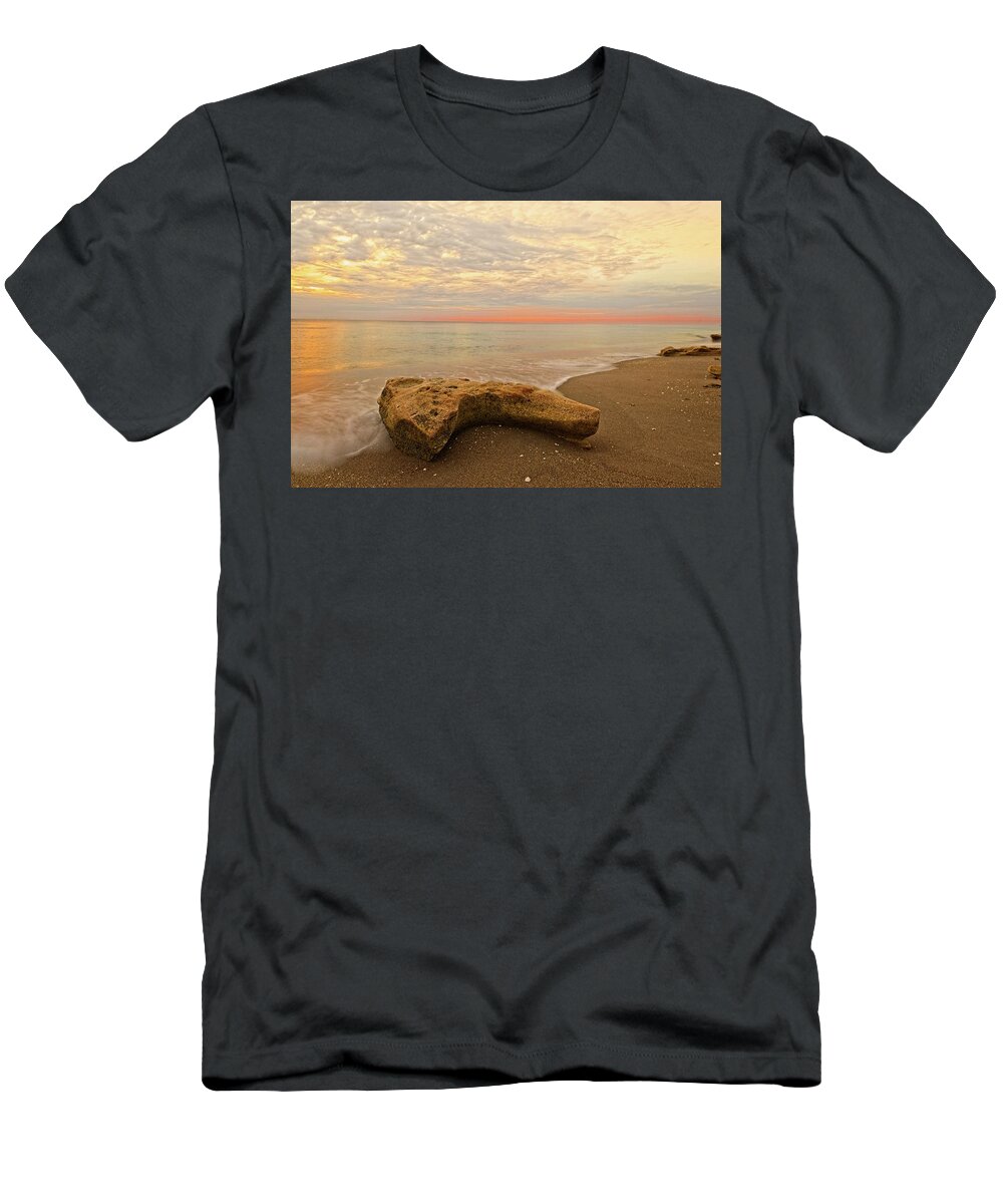 Jupiter T-Shirt featuring the photograph Jupiter Beach by Steve DaPonte