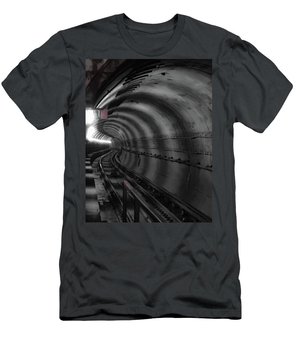 Metro T-Shirt featuring the photograph Just Around the Bend by Lora J Wilson