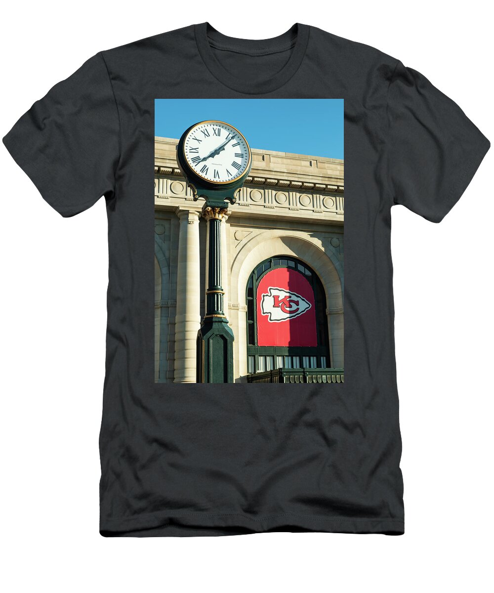 America T-Shirt featuring the photograph Kansas City Union Station Chiefs by Gregory Ballos