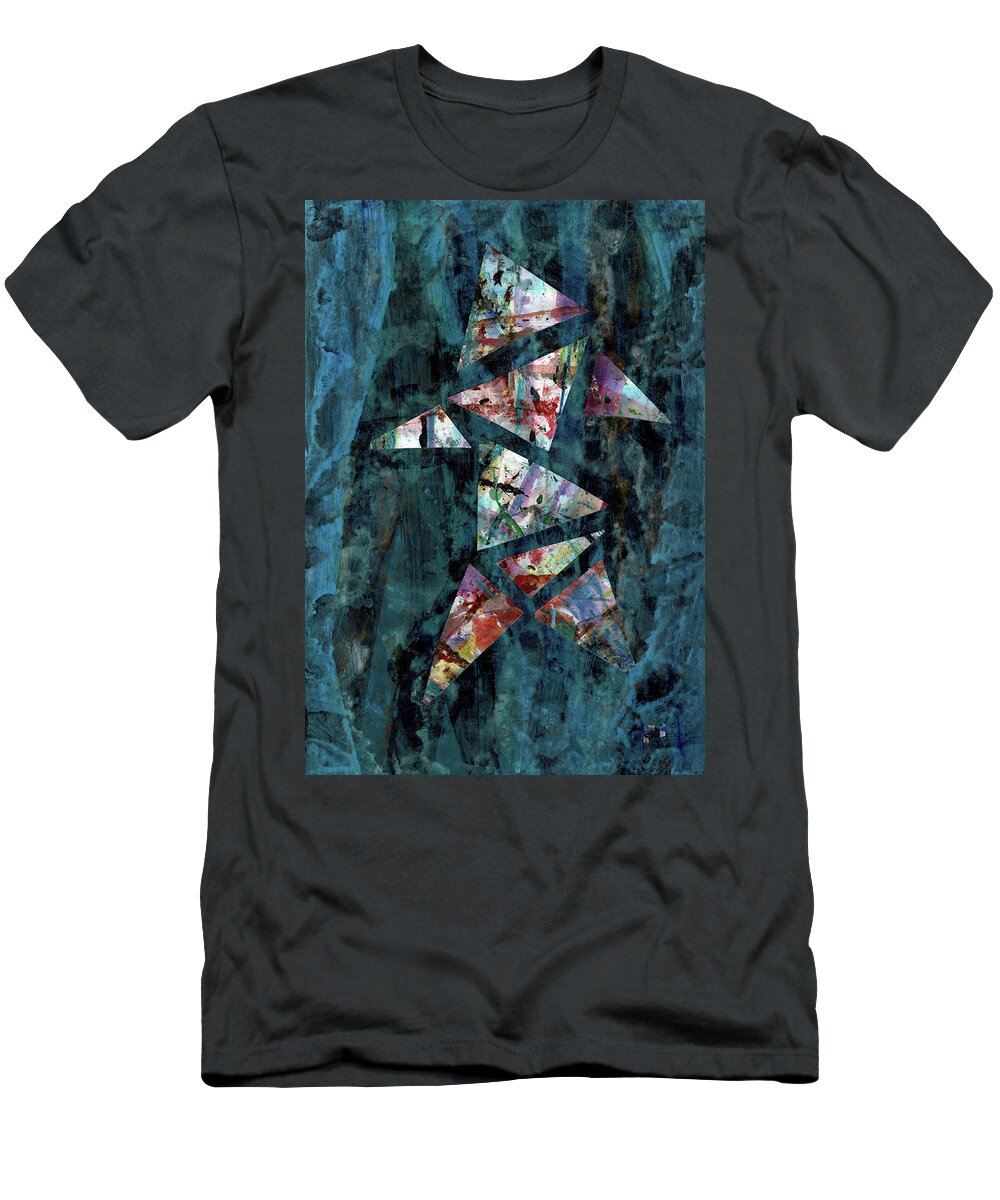 Kappa9 T-Shirt featuring the painting Kappa #9 Abstract by Sensory Art House