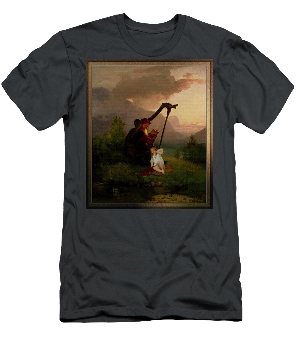 King Heimer And Aslög T-Shirt featuring the painting King Heimer and Aslog by August Malmstrom by Rolando Burbon