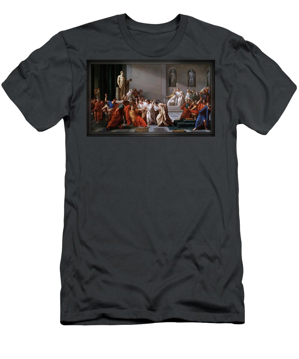 La Morte Di Cesare T-Shirt featuring the painting La morte di Cesare or The Assassination of Julius Caesar by Vincenzo Camuccini by Rolando Burbon