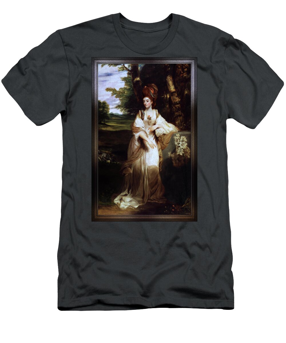 Lady Bampfylde T-Shirt featuring the painting Lady Bampfylde by Joshua Reynolds by Rolando Burbon