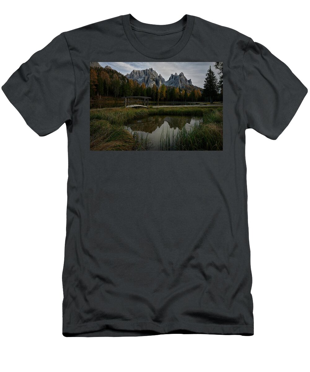 Jon Glaser T-Shirt featuring the photograph Lake Antorno at Dusk by Jon Glaser