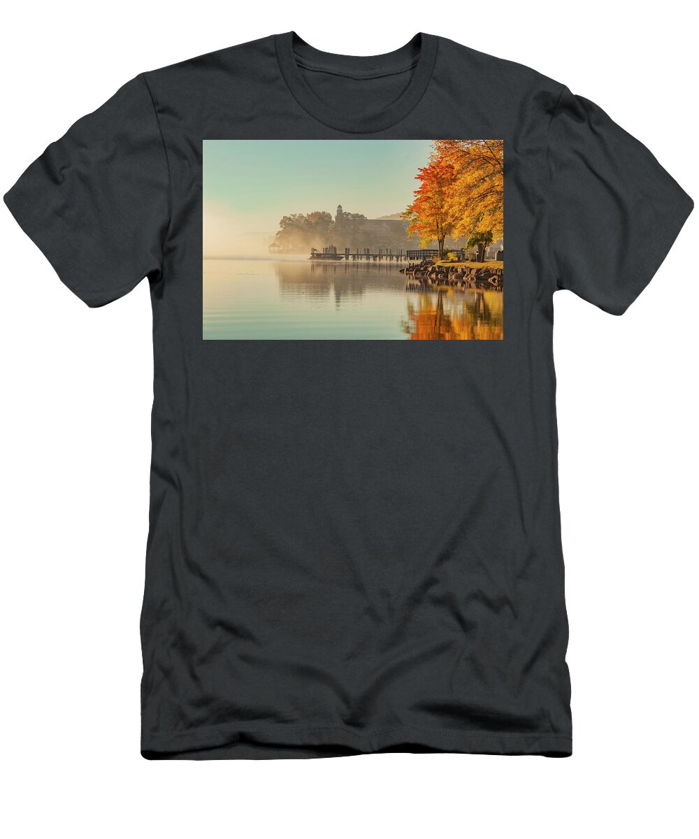 Lake Winnipesaukee T-Shirt featuring the photograph Lake Winnipesaukee Meredith New Hampshire Fall by Trevor Slauenwhite