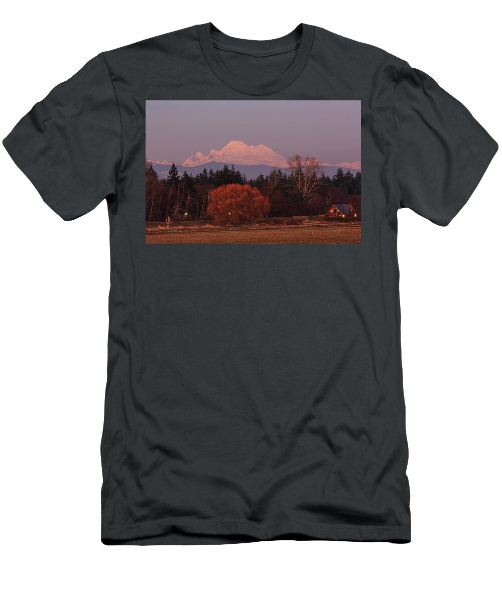 Skagit Valley T-Shirt featuring the photograph Last Light by Briand Sanderson