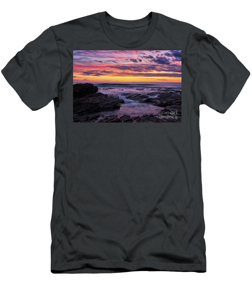 Last T-Shirt featuring the photograph Last Sunset of 2018 by Eddie Yerkish
