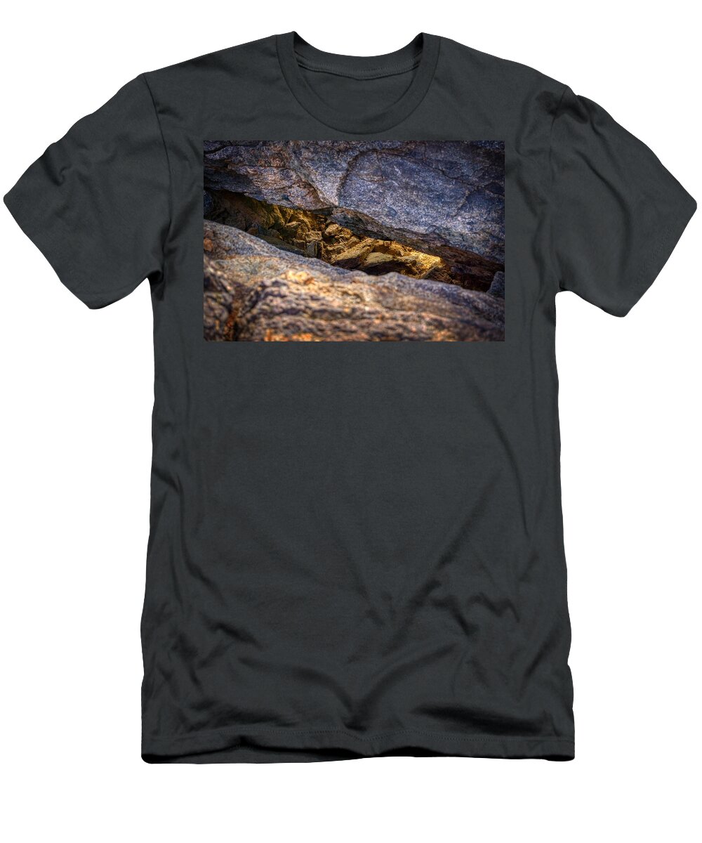 Sunsets T-Shirt featuring the photograph Lit Rock by Anthony Giammarino