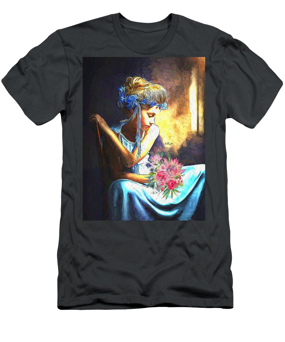 Paint T-Shirt featuring the painting Little lady 5 by Nenad Vasic