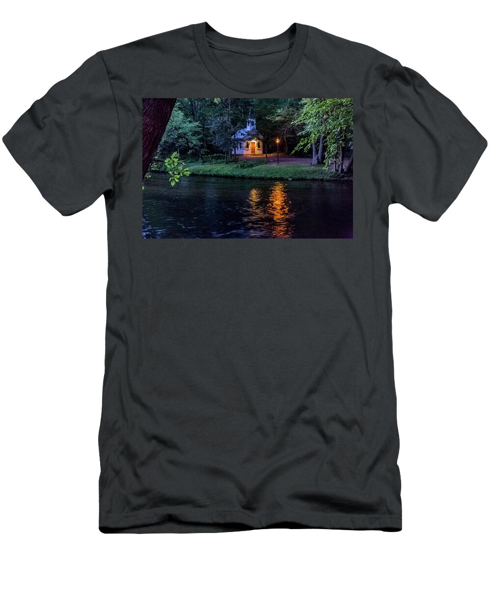 Chapel T-Shirt featuring the photograph Little River Chapel by Neal Nealis