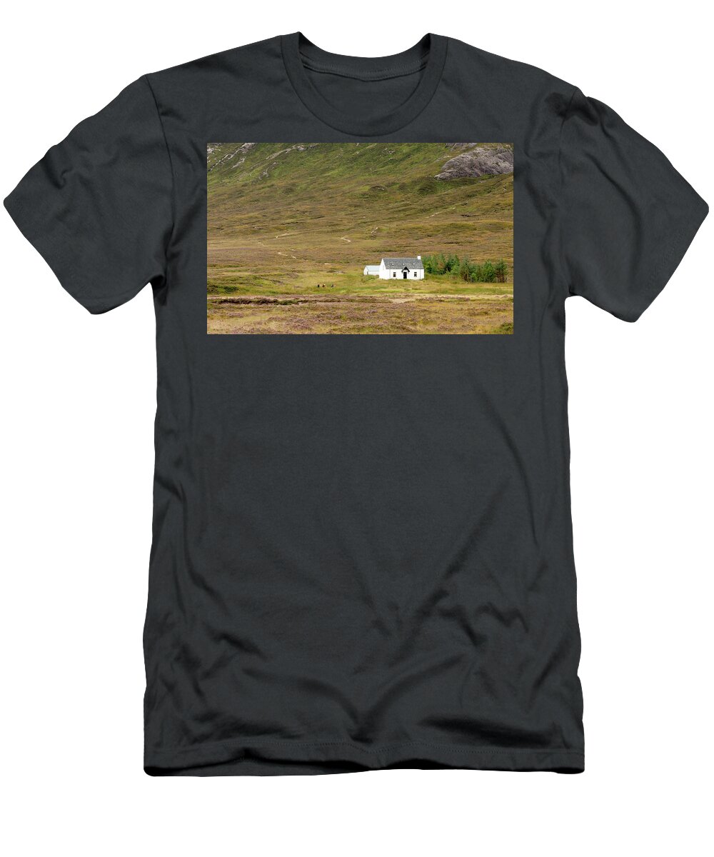 Guesthouse T-Shirt featuring the photograph Lonely House in Scotland by Michalakis Ppalis