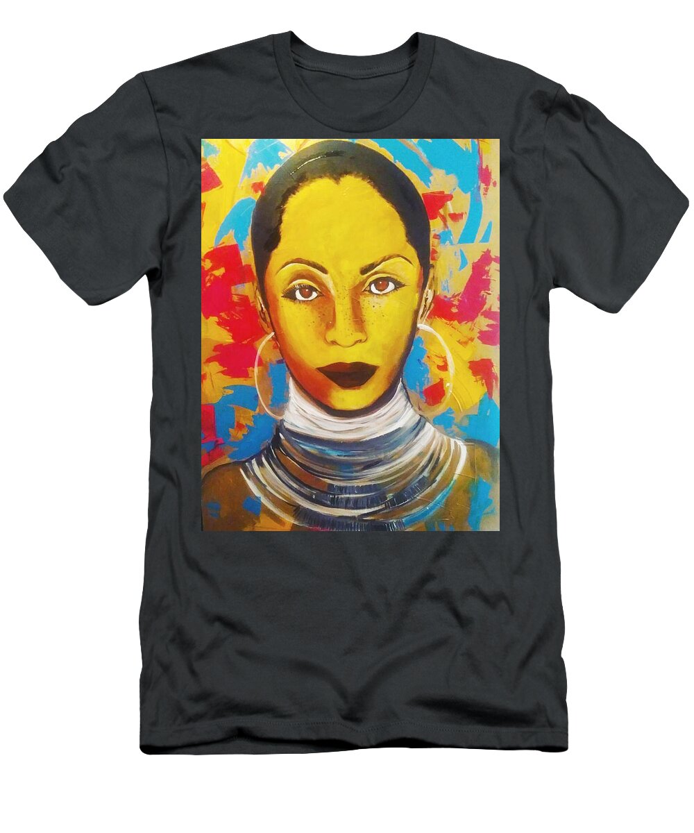 Sade Love Deluxe T-Shirt featuring the painting Lovedeluxe by Femme Blaicasso