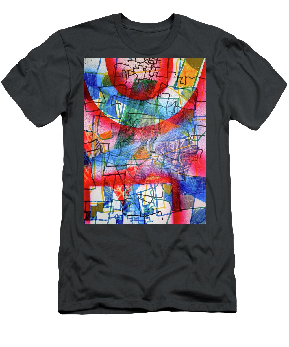 Mixedmedia T-Shirt featuring the painting Lumi by Leigh Odom