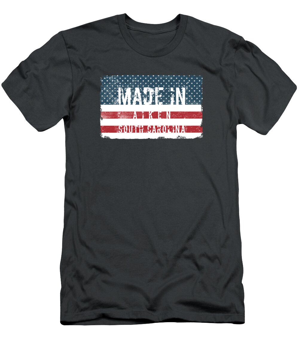 Aiken T-Shirt featuring the digital art Made in Aiken, South Carolina by TintoDesigns