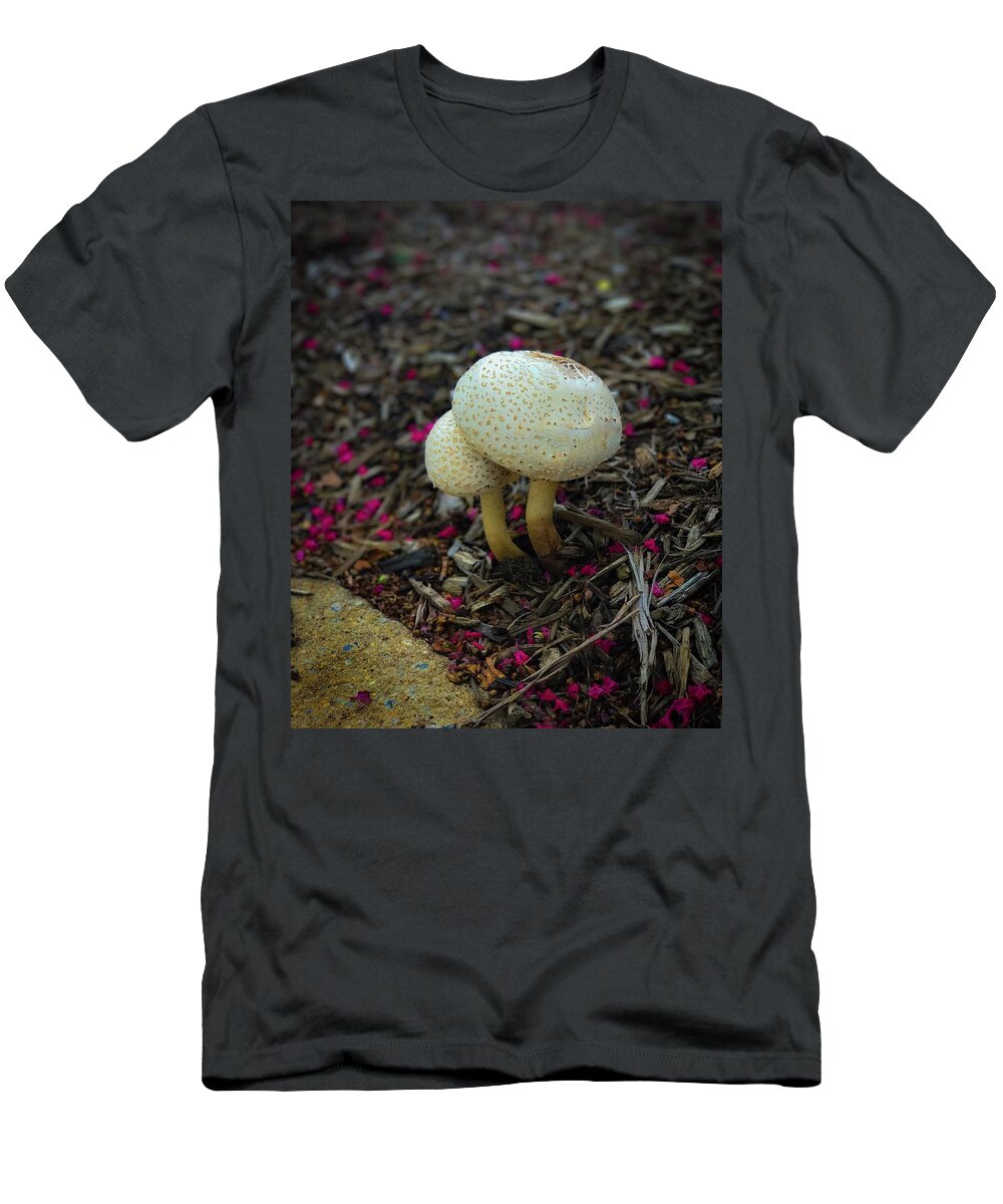 Flora T-Shirt featuring the photograph Magical Mushrooms by Lora J Wilson