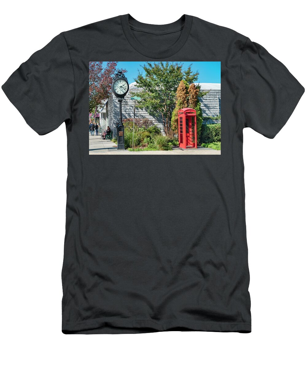 Estock T-Shirt featuring the digital art Main Street, Port Jefferson, Ny by Laura Zeid