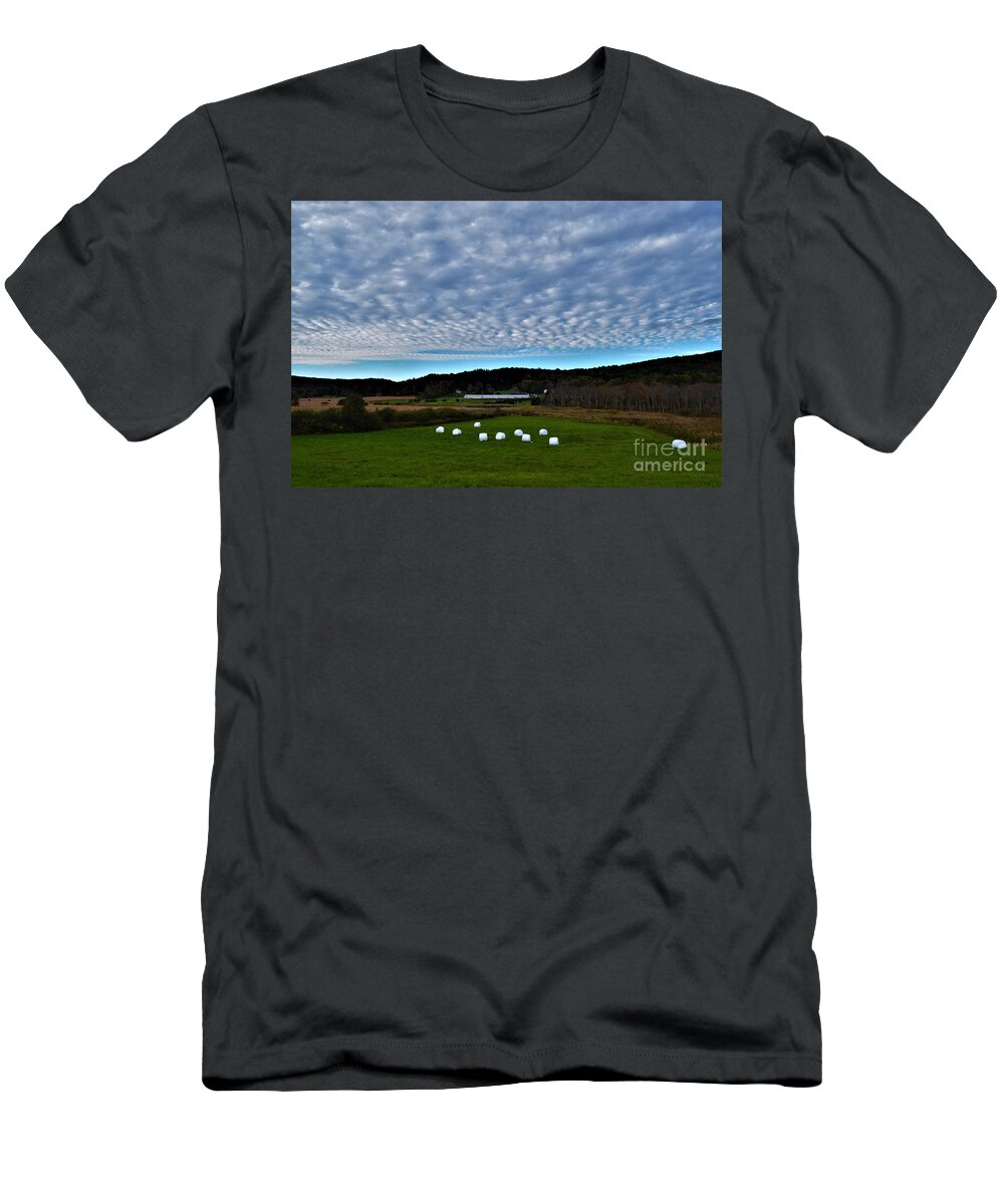 Autumn T-Shirt featuring the photograph Marshmallow Field by Dani McEvoy