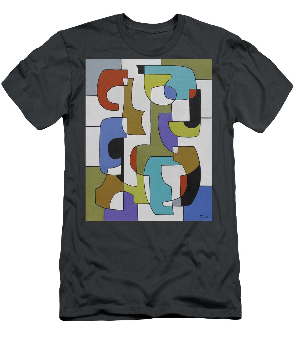 Abstract T-Shirt featuring the painting Meanwhile by Trish Toro