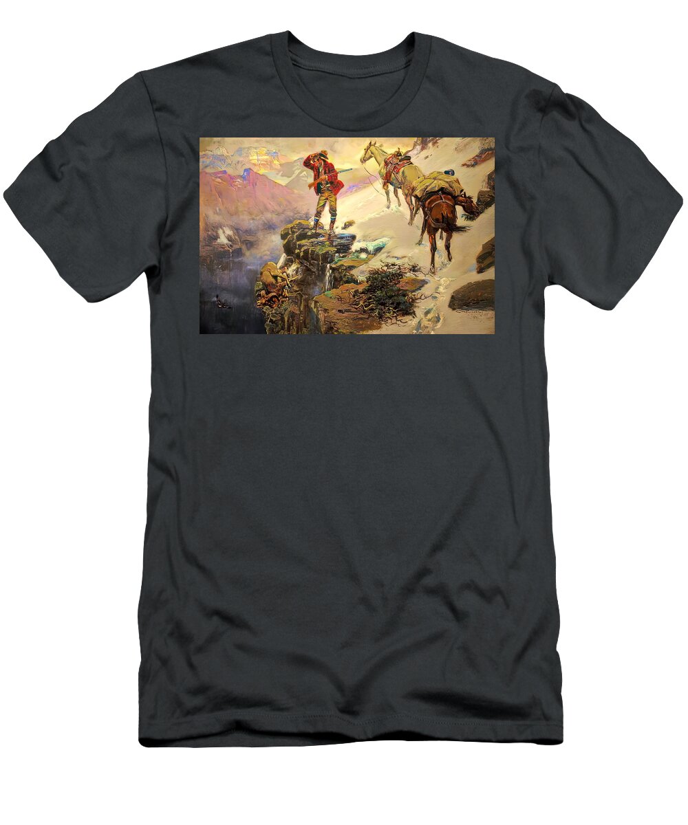 Charles Russell T-Shirt featuring the digital art Meats Not Meat Til Its In The Pan by Charles Russell