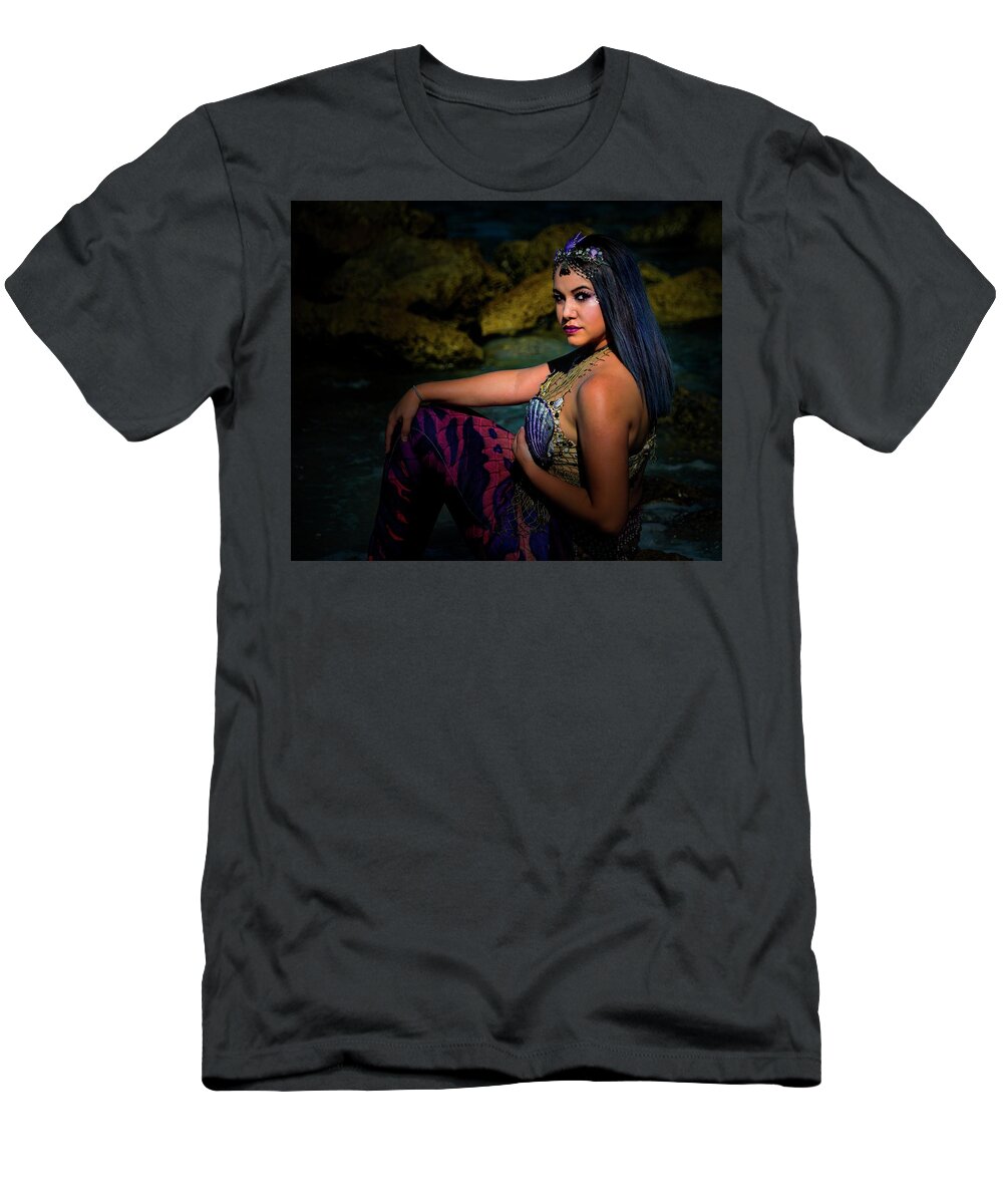Mermaid T-Shirt featuring the photograph Mermaid pose by Keith Lovejoy