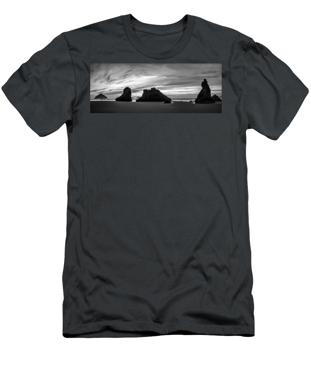 Beach T-Shirt featuring the photograph Moody Bandon Beach by Steven Clark