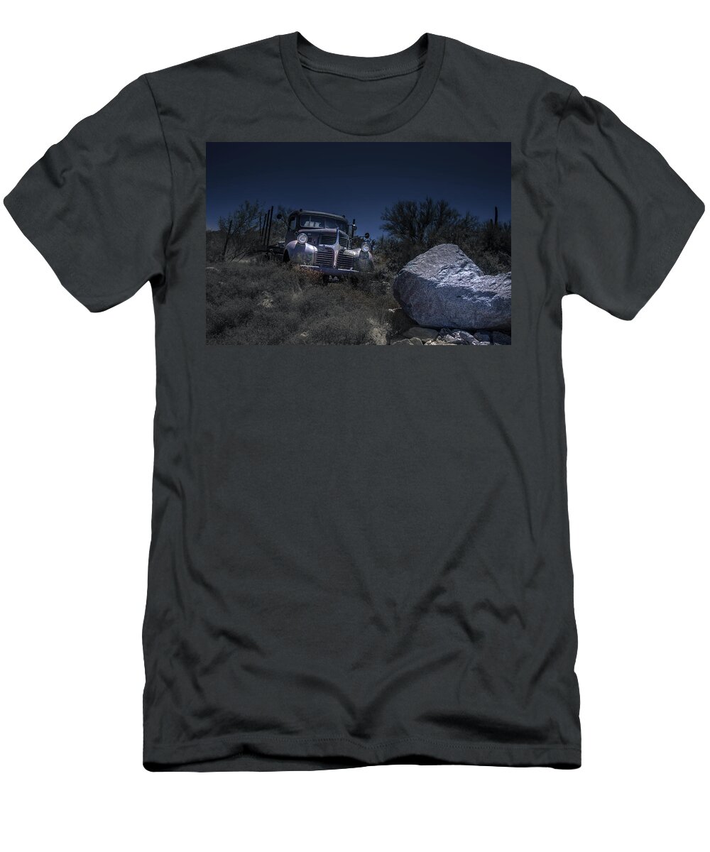 Truck T-Shirt featuring the photograph Moonlit find by Darrell Foster