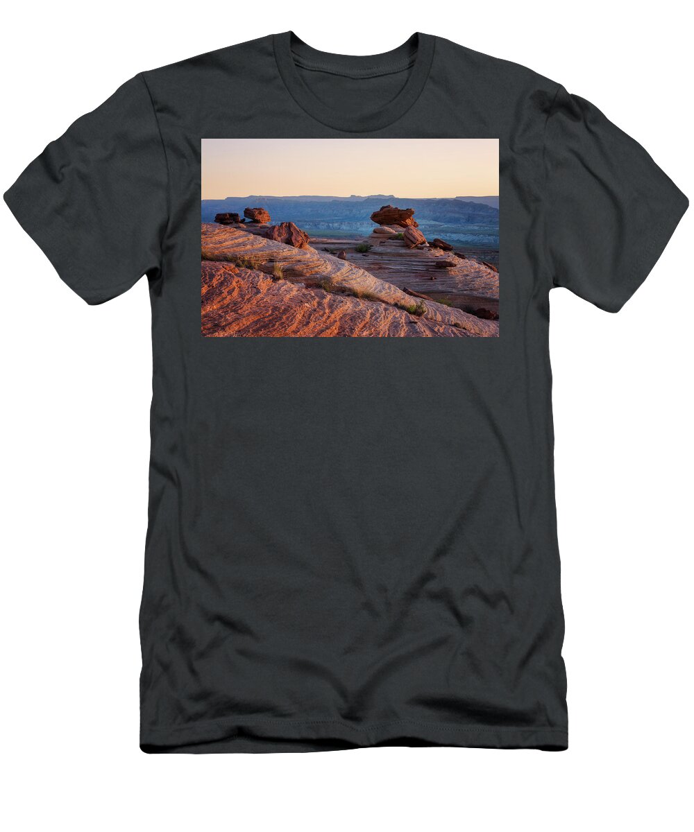 Arch T-Shirt featuring the photograph Morning in Vermilion Cliffs by Alex Mironyuk
