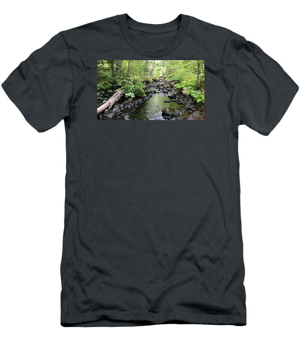 Brook T-Shirt featuring the photograph Mossy Brook by Tom Johnson