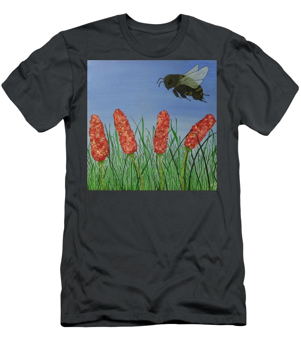 Bumblebee T-Shirt featuring the mixed media Mr Bumblebee by Tammy Oliver