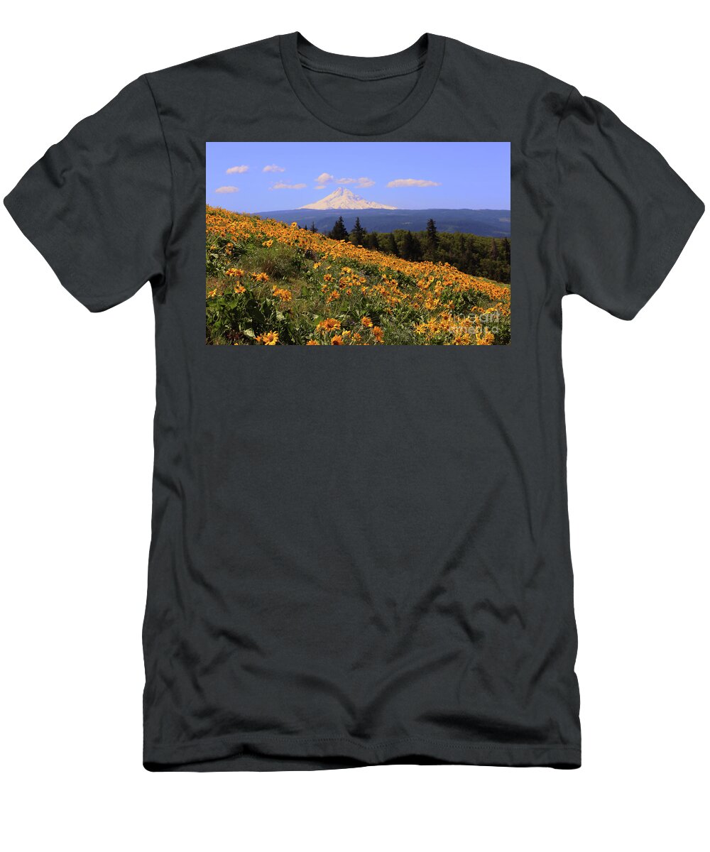 Oak Tree T-Shirt featuring the photograph Mt. Hood, Rowena Crest by Jeanette French