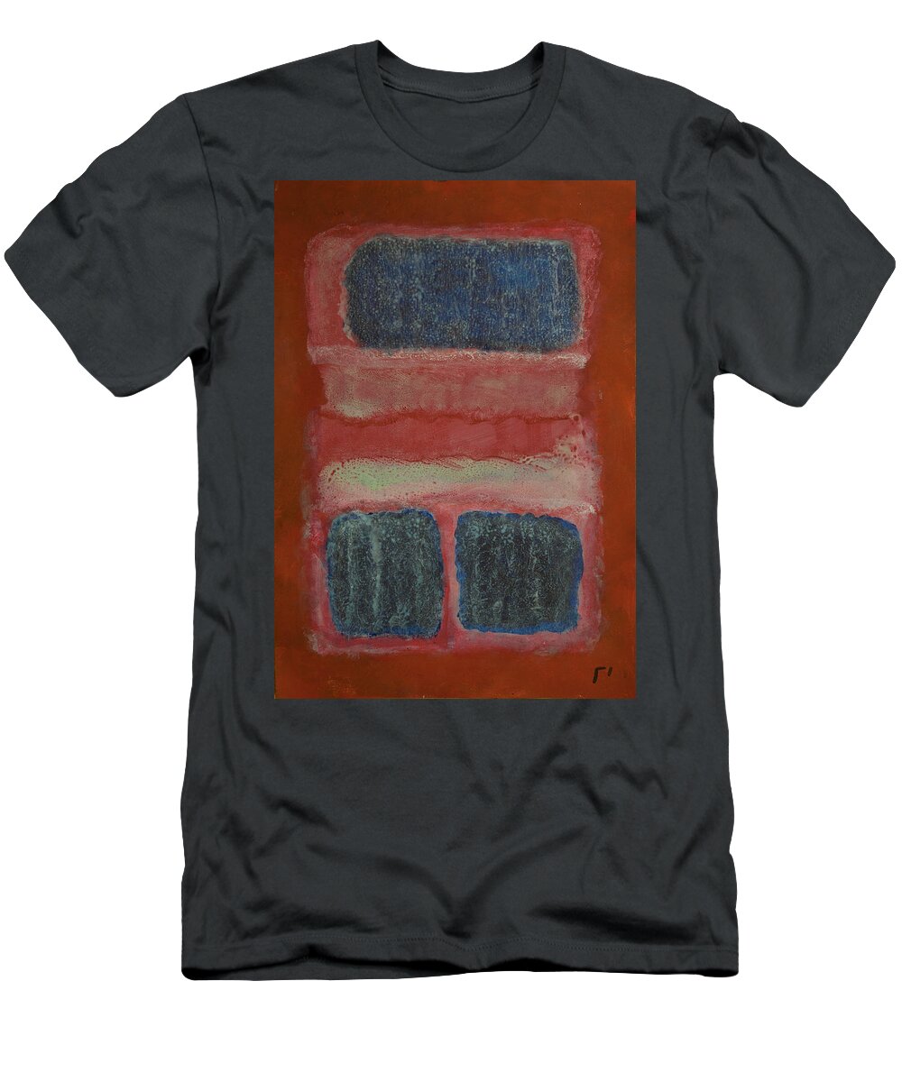 Mu 23 T-Shirt featuring the painting Mu #23 Abstract by Sensory Art House