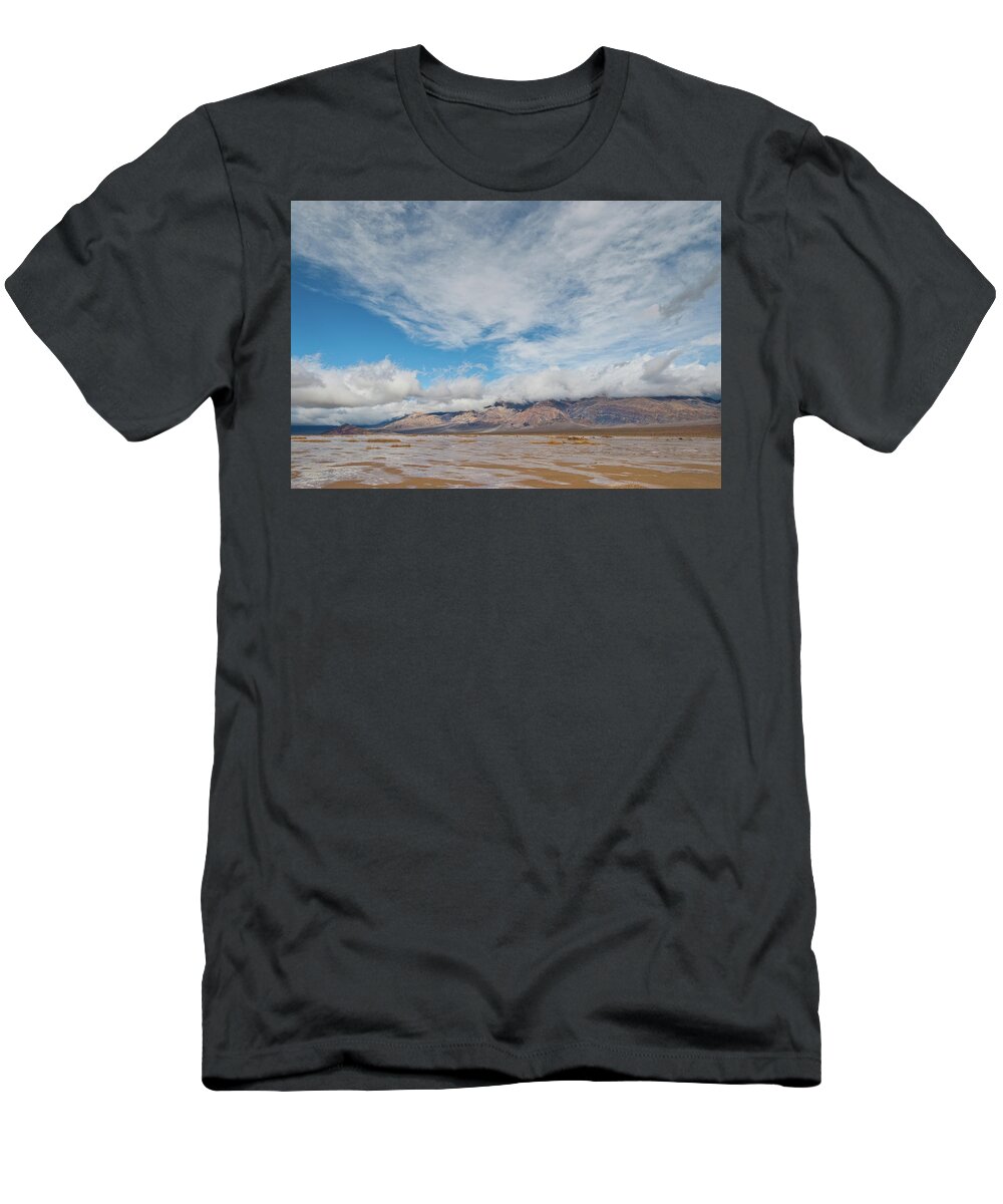 Arid Climate T-Shirt featuring the photograph Mud Flats in Panamint Valley by Jeff Goulden
