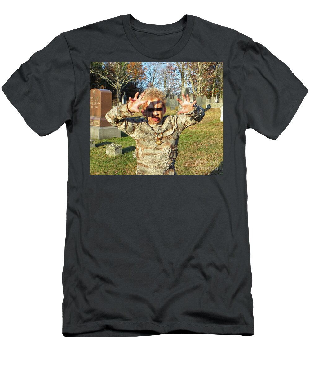 Halloween T-Shirt featuring the photograph Mummy Costume 8 by Amy E Fraser