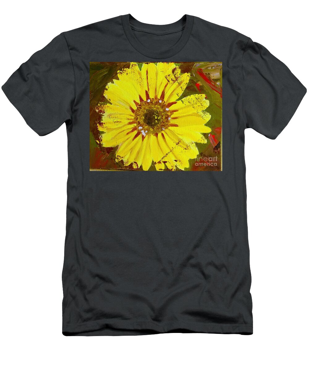 Original Art Work T-Shirt featuring the painting My Yellow Daisy by Theresa Honeycheck