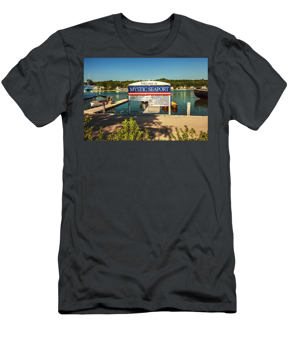 Estock T-Shirt featuring the digital art Mystic Seaport by Claudia Uripos